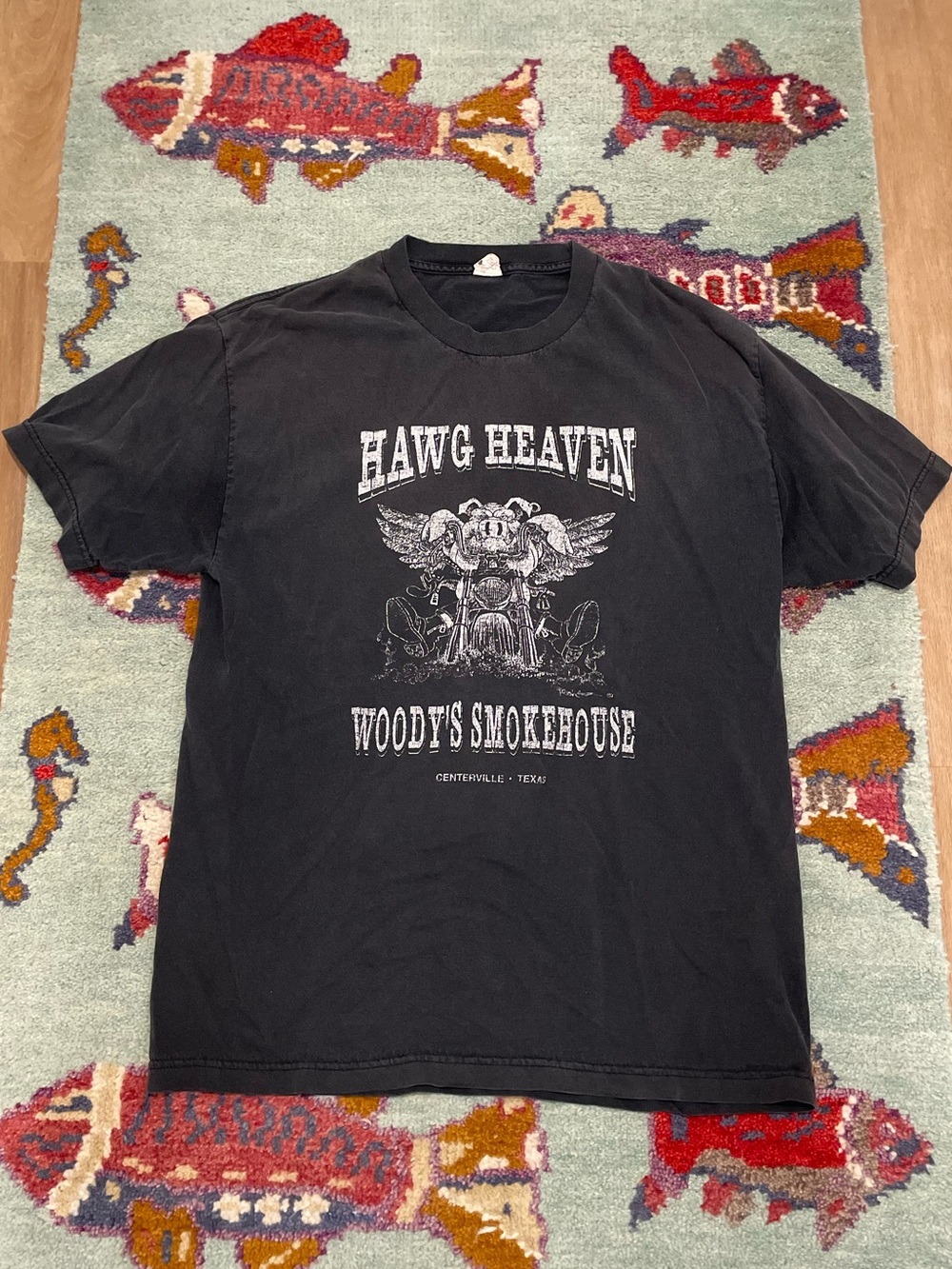 Vintage Hawg Heaven Faded 90s Motorcycle T-shirt